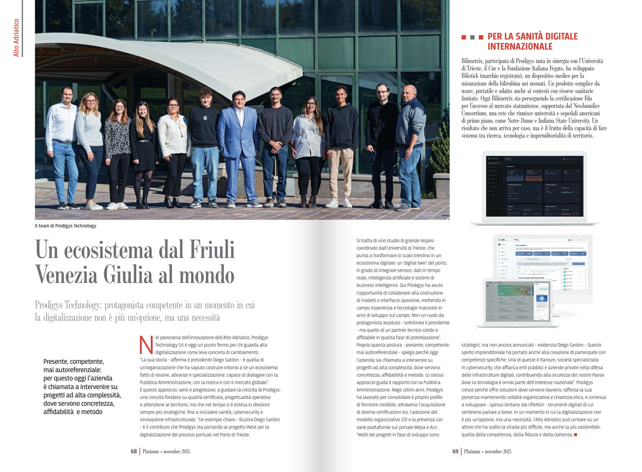 Prodigys Technology su “Platinum - Il Sole 24 Ore”: un ecosistema dal Friuli Venezia Giulia al mondo