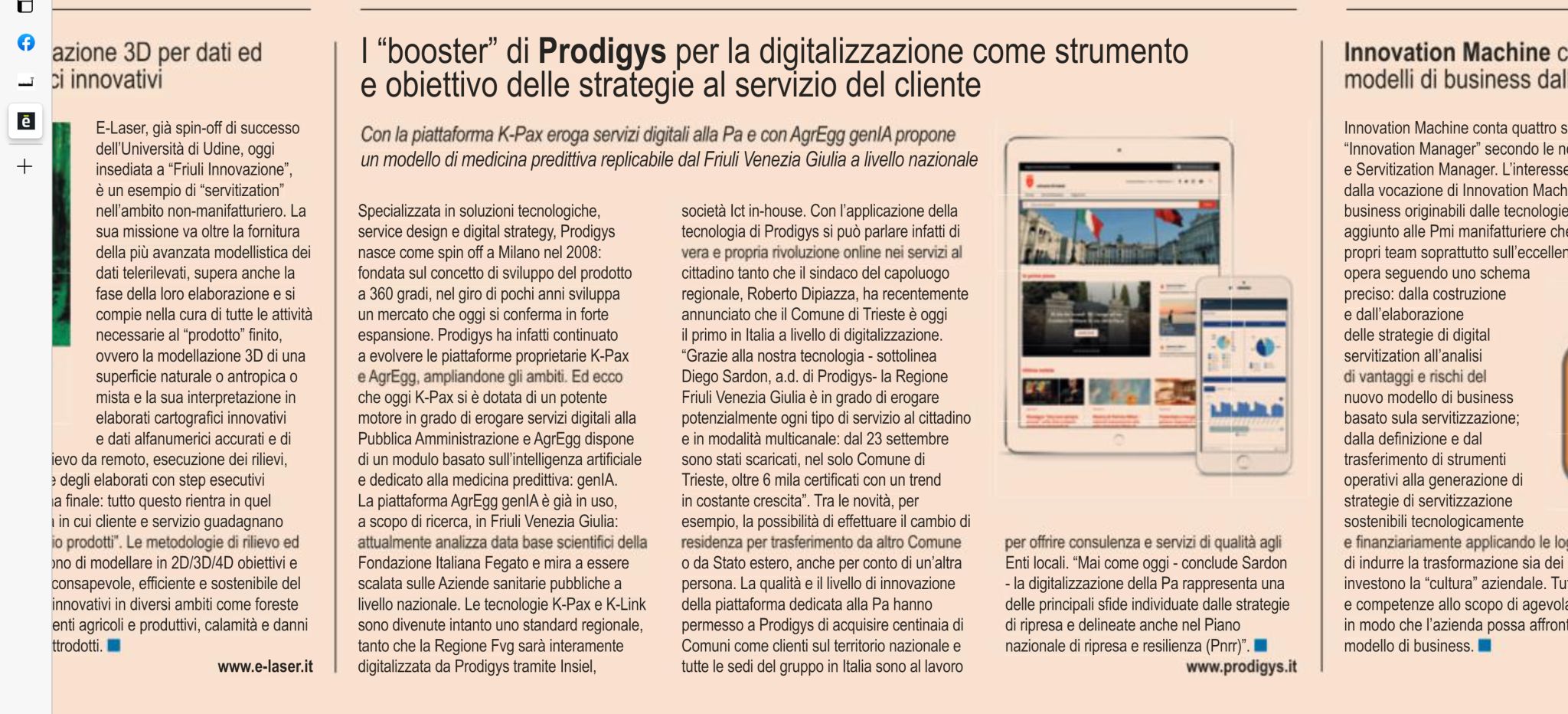 I booster di Prodigys per la digitalizzazione